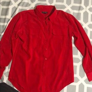 Red button down blouse brand new with tag